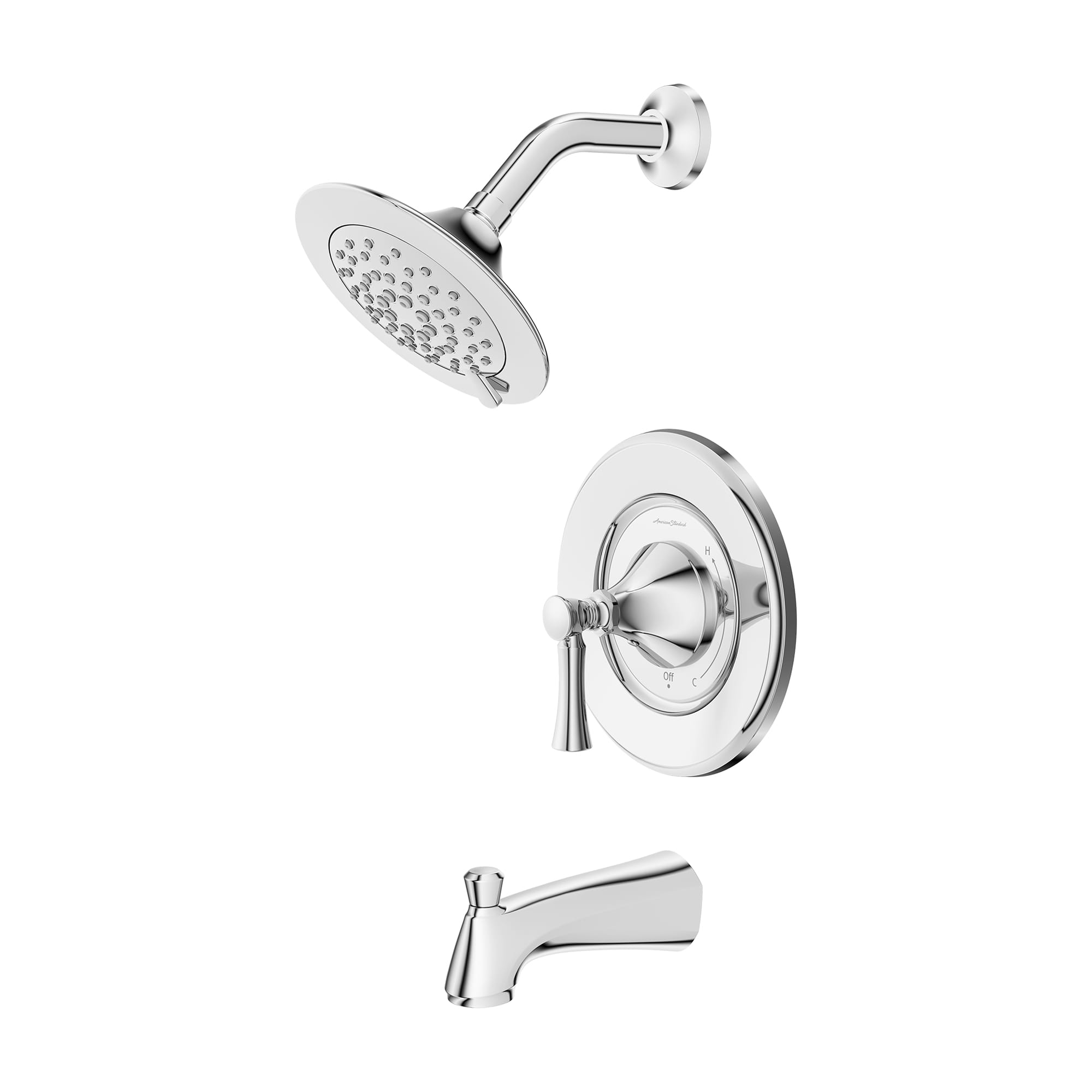 Chancellor 18 GPM Tub and Shower Trim Kit with Ceramic Disc Valve Cartridge and Lever Handle CHROME